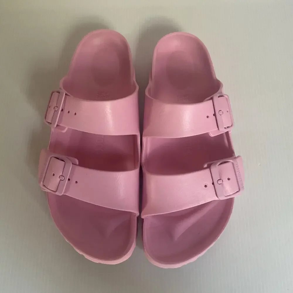 Birkenstock EVA Pink Two Strap Sandals Waterproof Women 39 Made in Germany